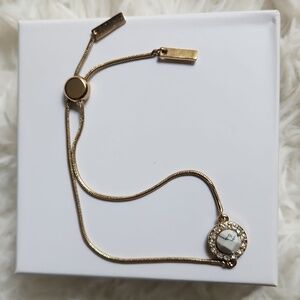 Elegant Adjustable Gold Bracelet with Crystal Accent